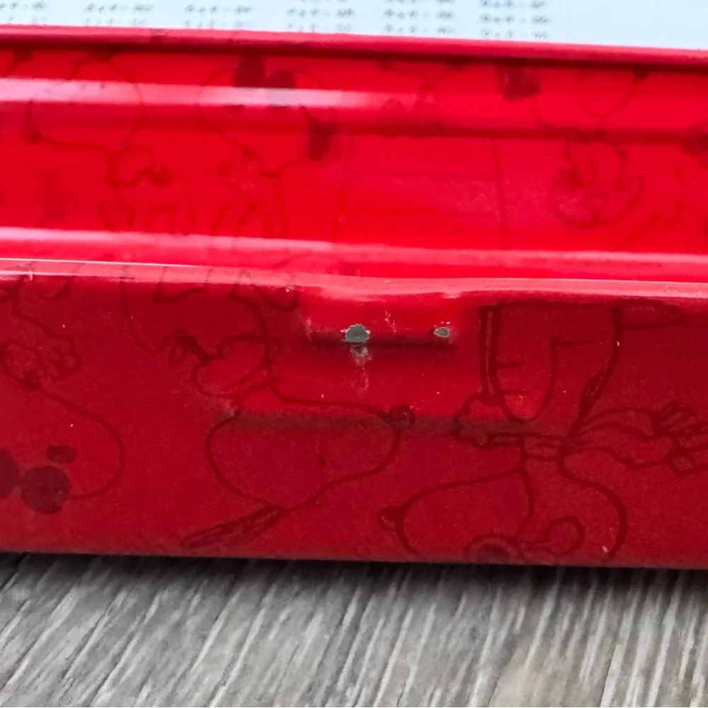 Vintage Red Snoopy Pencil Case